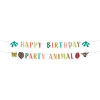 1 ghirlanda di lettere Happy Birthday Zoo Party