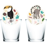 Contiene : 1 x 6 Decorazioni per bicchieri Zoo Party