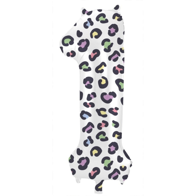 Palloncino a elio Panther Foil Numero 1 - 86 cm 