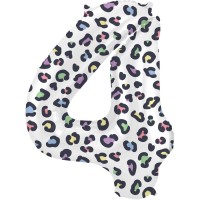 Palloncino a elio Panther Foil Numero 4 - 86 cm