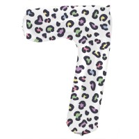 Palloncino a elio Panther Foil Numero 7 - 86 cm