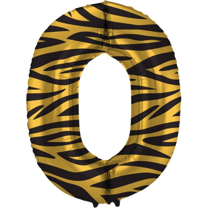 Palloncino Foil Elio Numero Tigre 0 - 86 cm 