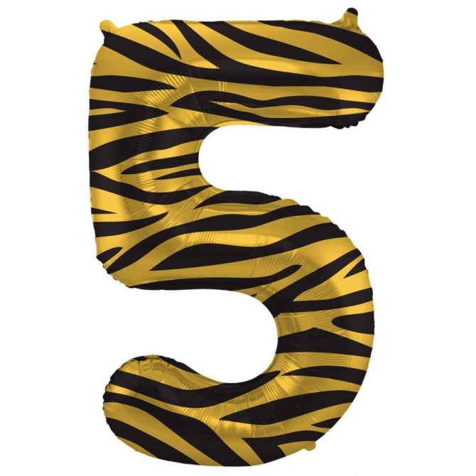 Palloncino Foil Elio Tigre Numero 5 - 86 cm 