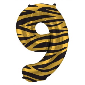 Palloncino Foil Elio Numero Tigre 9 - 86 cm