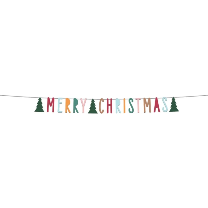 Ghirlanda di lettere di buon Natale 