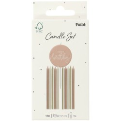 Set candele - Crema rosa - 9, 5 cm. n1