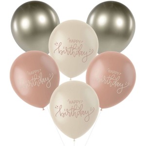 Bouquet di 6 palloncini - rosa crema