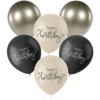 Bouquet 6 Palloncini - Nero Crema