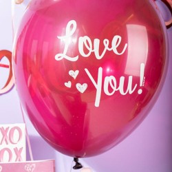 Bouquet 6 palloncini a cuore / Ti amo. n°2