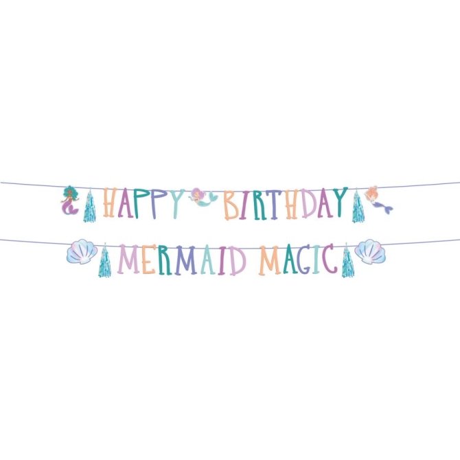 1 ghirlanda di lettere Magic di buon compleanno - 1, 5 m 