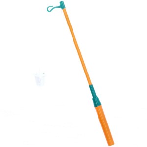Lanterna LED a bastone - Arancione e verde acqua - 40 cm