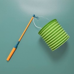 Lanterna LED a bastone - Arancione e verde acqua - 40 cm. n1
