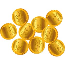 Monete di coriandoli - Festa dei pirati. n�1