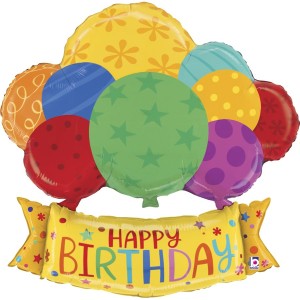 Palloncino striscione gigante Happy Birthday