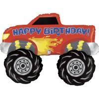 Palloncino gigante Monster Truck Happy Birthday