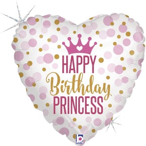 Palloncino olografico Happy Birthday Princess
