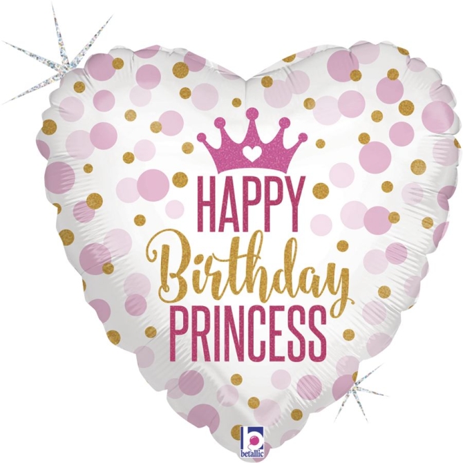 Palloncino olografico Happy Birthday Princess 