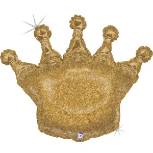 Pallone gigante Corona olografica oro