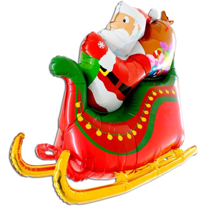 Palloncino Gigante Babbo Natale e la sua slitta 