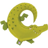 Palloncino Foil Gigante a Elio Jungle - Coccodrillo 87 cm