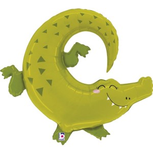Palloncino Foil Gigante a Elio Jungle - Coccodrillo 87 cm