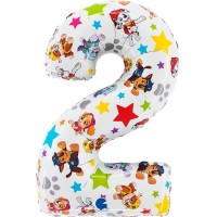 Palloncino a elio in alluminio Paw Patrol - Numero gigante 2 - 71 cm