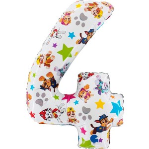 Palloncino a elio in alluminio Paw Patrol - Numero gigante 4 - 72 cm
