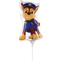 Palloncino Paw Patrol su Stelo - Chase 28 cm