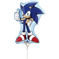 Palloncino Sonic su Stelo - 30 cm