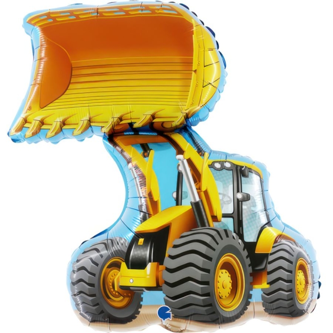 Palloncino gigante in lamina di elio - Bulldozer 62 cm 