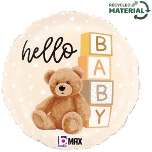 Palloncino in lamina di elio - Hello Baby Bear 35 cm