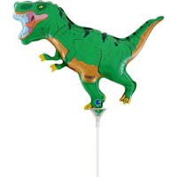 Palloncino Dino T-Rex su stelo - 33 cm