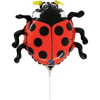 Palloncino Coccinella su stelo - 24 cm