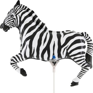 Palloncino a stelo Zebra - 36 cm