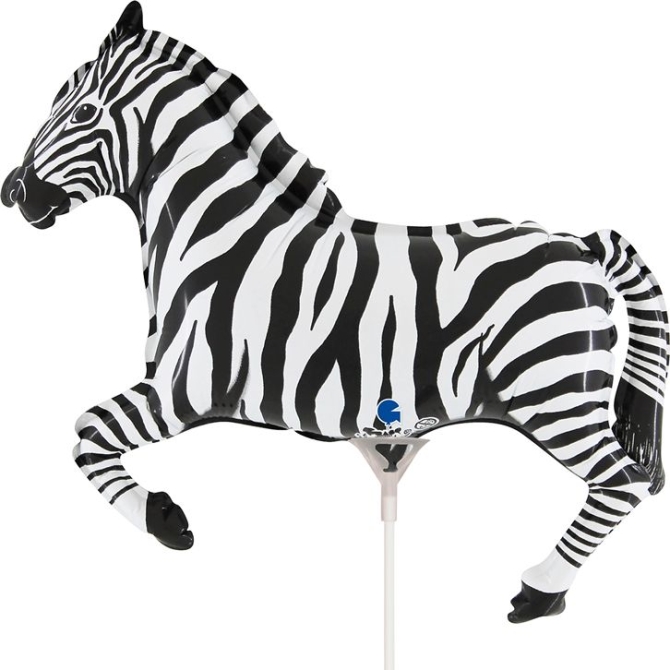 Palloncino a stelo Zebra - 36 cm 