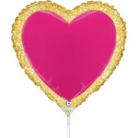 Palloncino a forma di cuore su stelo - 26 cm