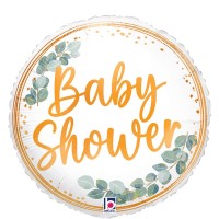 Palloncino in alluminio ad elio - Baby Shower Eucalipto � 35 cm