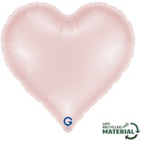Palloncino in lamina di elio - Cuore dolce rosa pastello satinato 45 cm