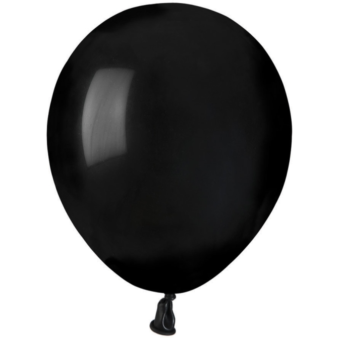 50 palloncini neri opachi 13cm 