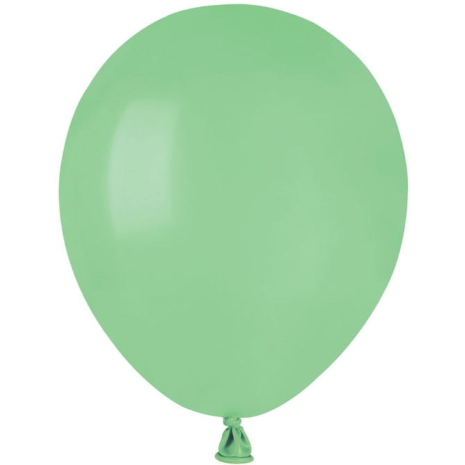 50 palloncini verde menta opachi 13cm 