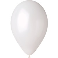 10 palloncini bianchi madreperla 30cm