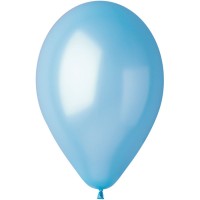 10 Palloncini Azzurro cielo Perlati 30cm