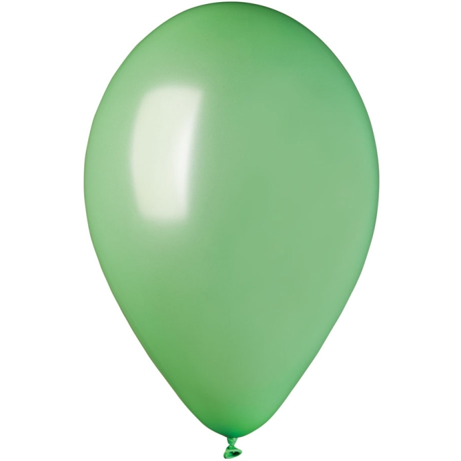 10 palloncini verdi menta madreperla 30cm 