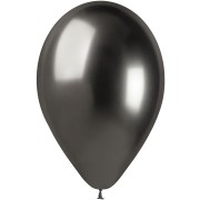 5 palloncini neri cromati Ø33cm