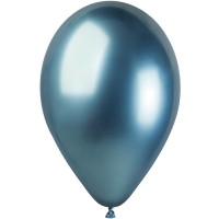 5 palloncini blu cromati 33cm