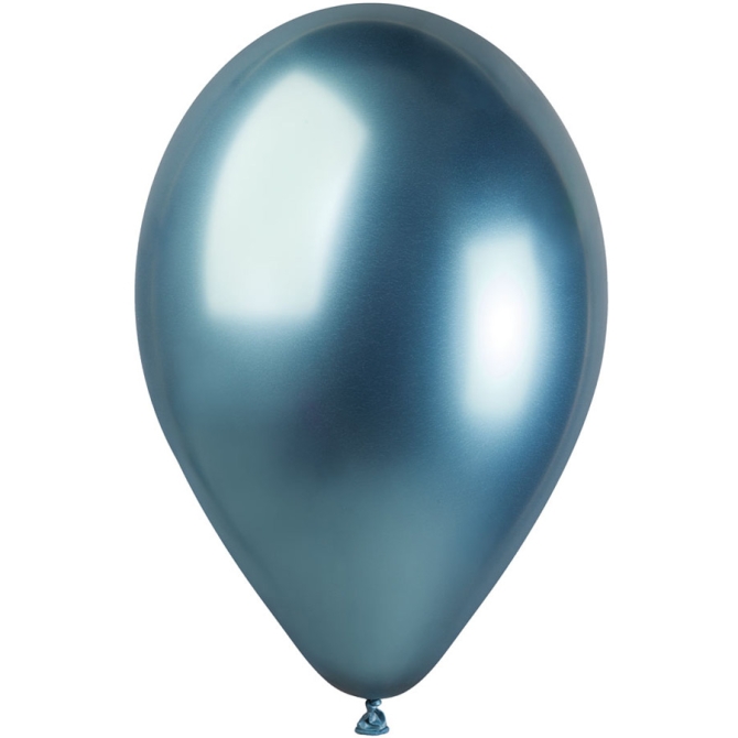 5 palloncini blu cromati 33cm 