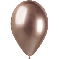 5 palloncini rosa gold cromati 33cm