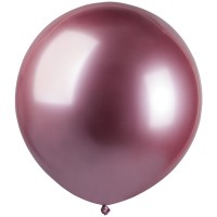 3 palloncini rosa cromati 48cm