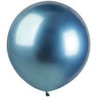 3 palloncini blu cromati 48cm