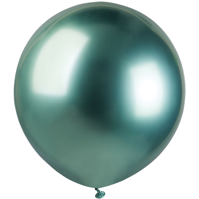 3 palloncini verdi cromati 48cm 